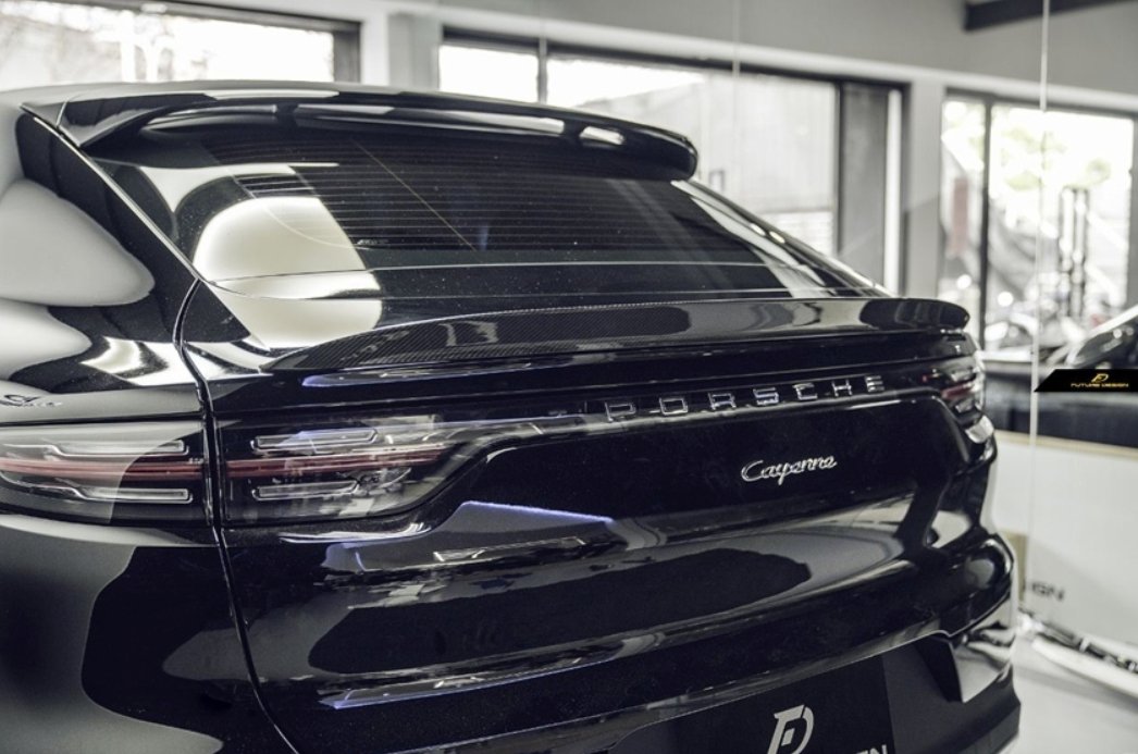 FUTURE DESIGN - PORSCHE CAYENNE COUPE 9Y3 DRY CARBON FIBRE SPOILER V2 - Aero Carbon UK