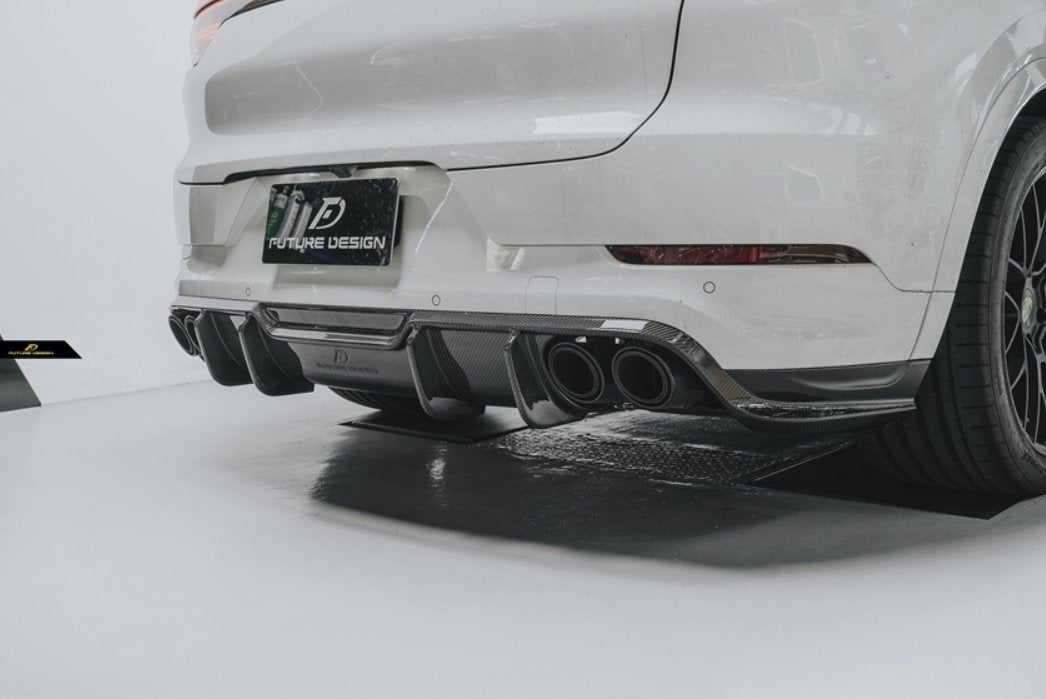 FUTURE DESIGN - PORSCHE CAYENNE COUPE DRY CARBON FIBRE REAR DIFFUSER - Aero Carbon UK