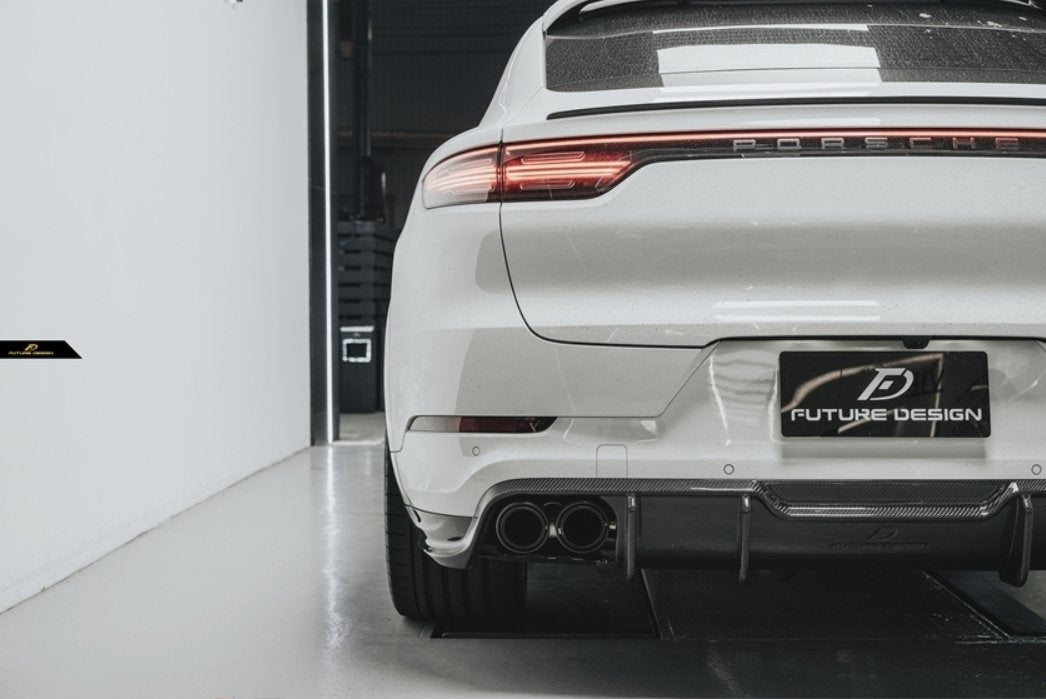 FUTURE DESIGN - PORSCHE CAYENNE COUPE DRY CARBON FIBRE REAR DIFFUSER - Aero Carbon UK