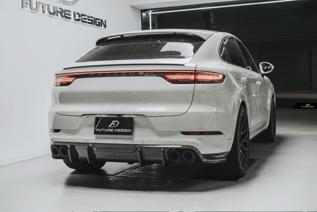 FUTURE DESIGN - PORSCHE CAYENNE COUPE DRY CARBON FIBRE REAR DIFFUSER - Aero Carbon UK