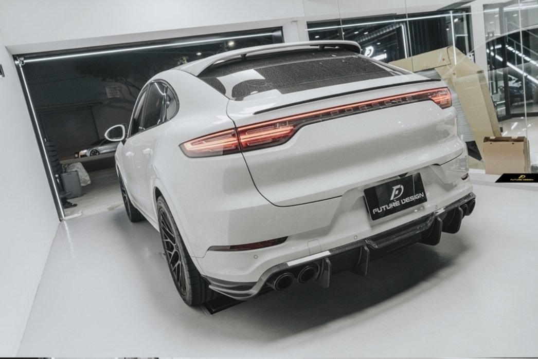 FUTURE DESIGN - PORSCHE CAYENNE COUPE DRY CARBON FIBRE REAR DIFFUSER - Aero Carbon UK