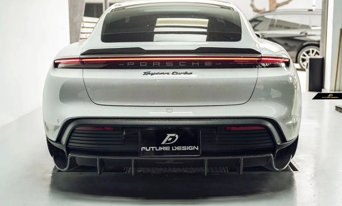 FUTURE DESIGN - PORSCHE TAYCAN CARBON FIBRE REAR DIFFUSER - Aero Carbon UK