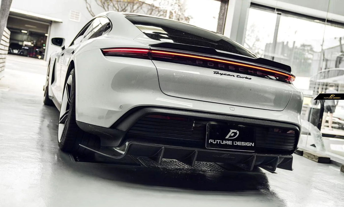 FUTURE DESIGN - PORSCHE TAYCAN CARBON FIBRE REAR SPOILER - Aero Carbon UK