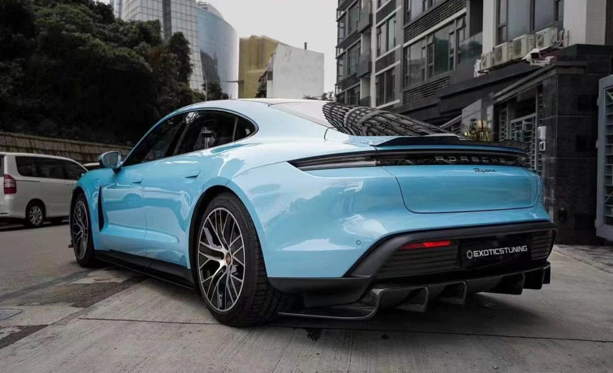 FUTURE DESIGN - PORSCHE TAYCAN CARBON FIBRE REAR SPOILER - Aero Carbon UK