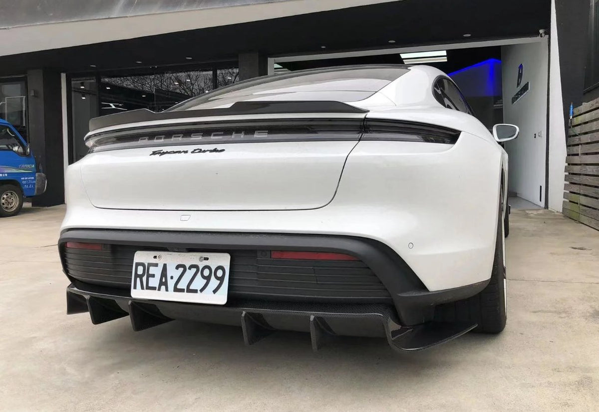 FUTURE DESIGN - PORSCHE TAYCAN CARBON FIBRE REAR SPOILER - Aero Carbon UK