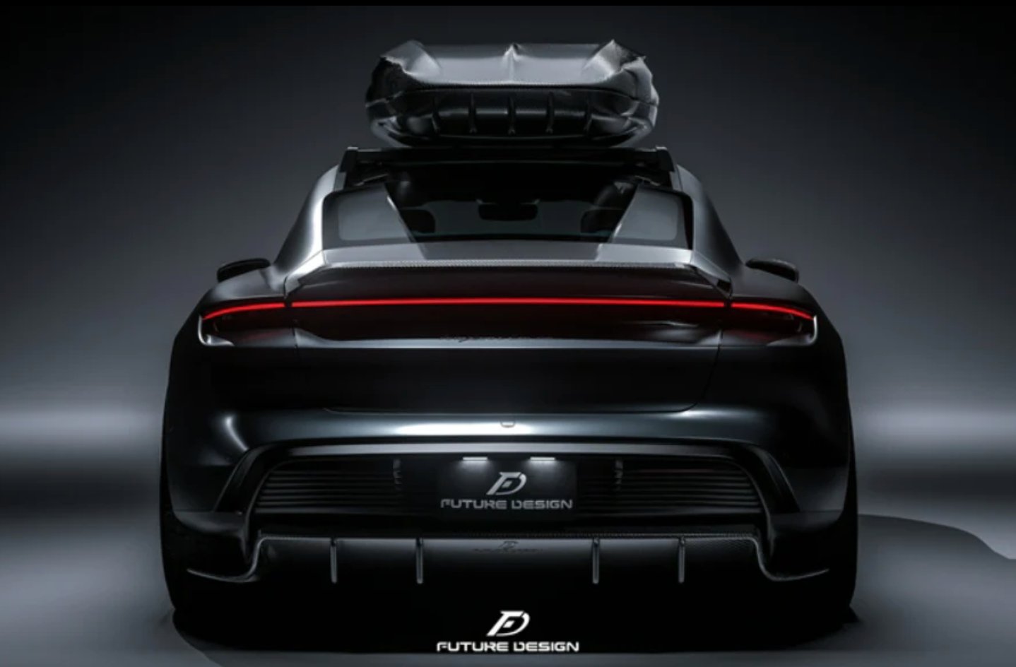 FUTURE DESIGN - PORSCHE TAYCAN CARBON FIBRE REAR SPOILER V2 - Aero Carbon UK