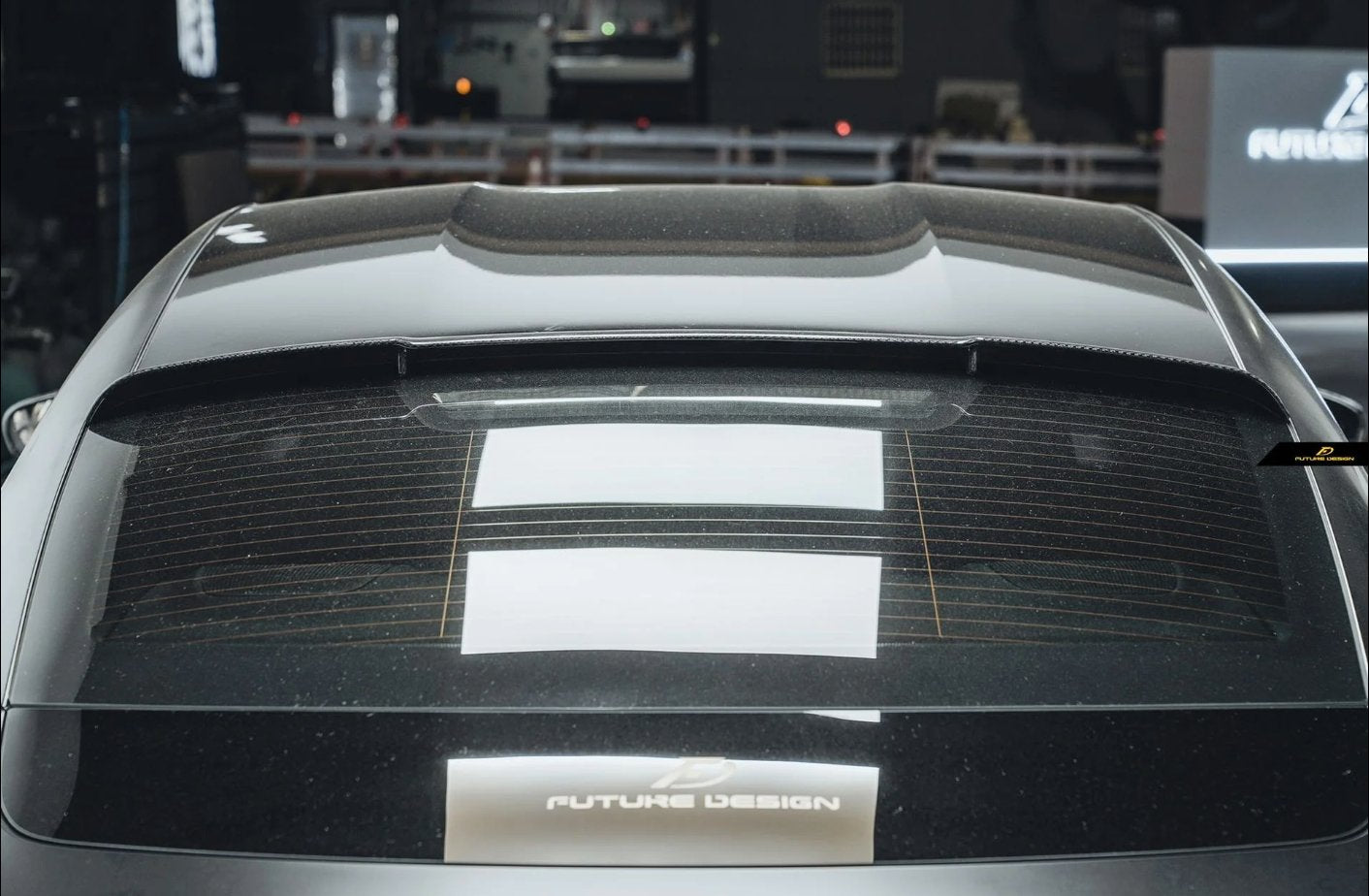 FUTURE DESIGN - PORSCHE TAYCAN CARBON FIBRE ROOF SPOILER - Aero Carbon UK