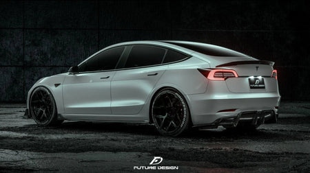 FUTURE DESIGN - TESLA MODEL 3 DRY CARBON REAR DIFFUSER - Aero Carbon UK