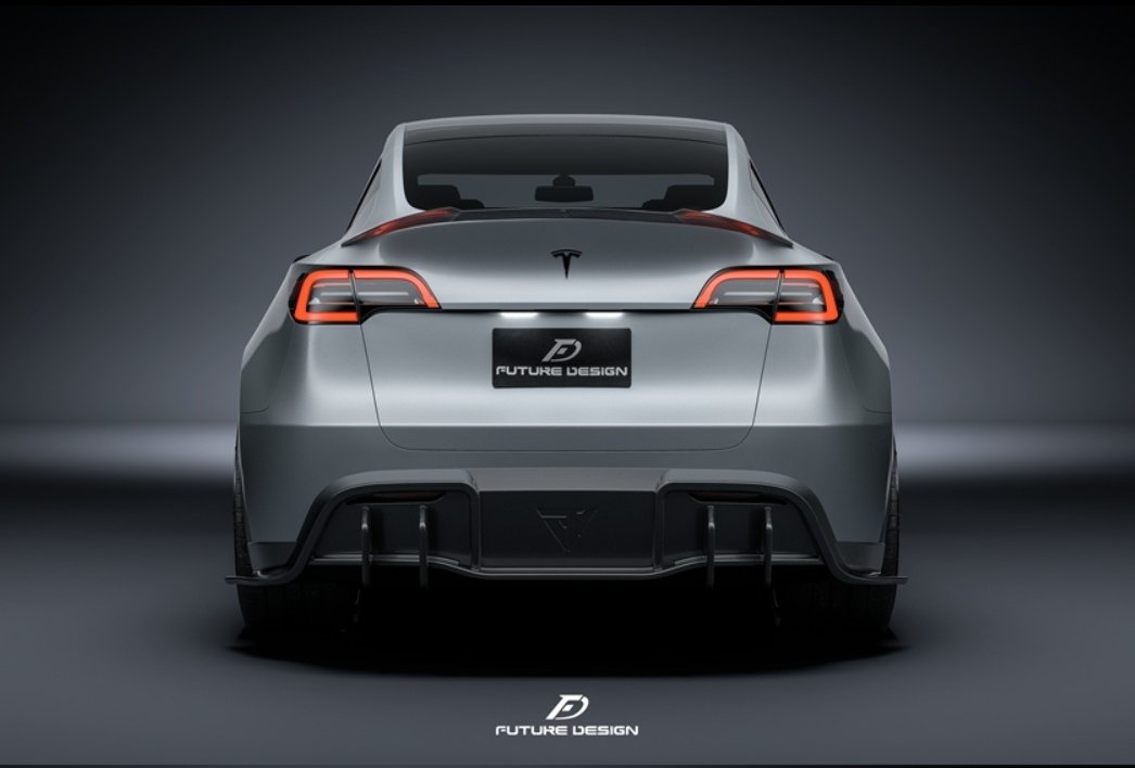 FUTURE DESIGN - TESLA MODEL Y DRY CARBON FIBRE REAR SPOILER V2 – Aero  Carbon UK