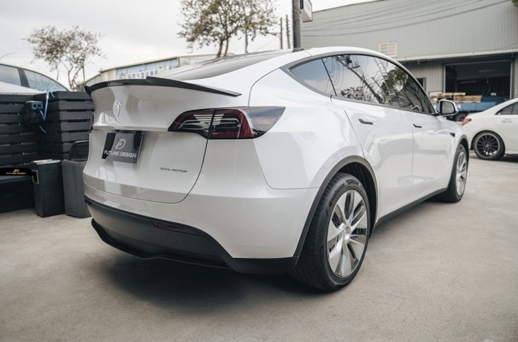 FUTURE DESIGN - TESLA MODEL Y DRY CARBON FIBRE REAR SPOILER - Aero Carbon UK