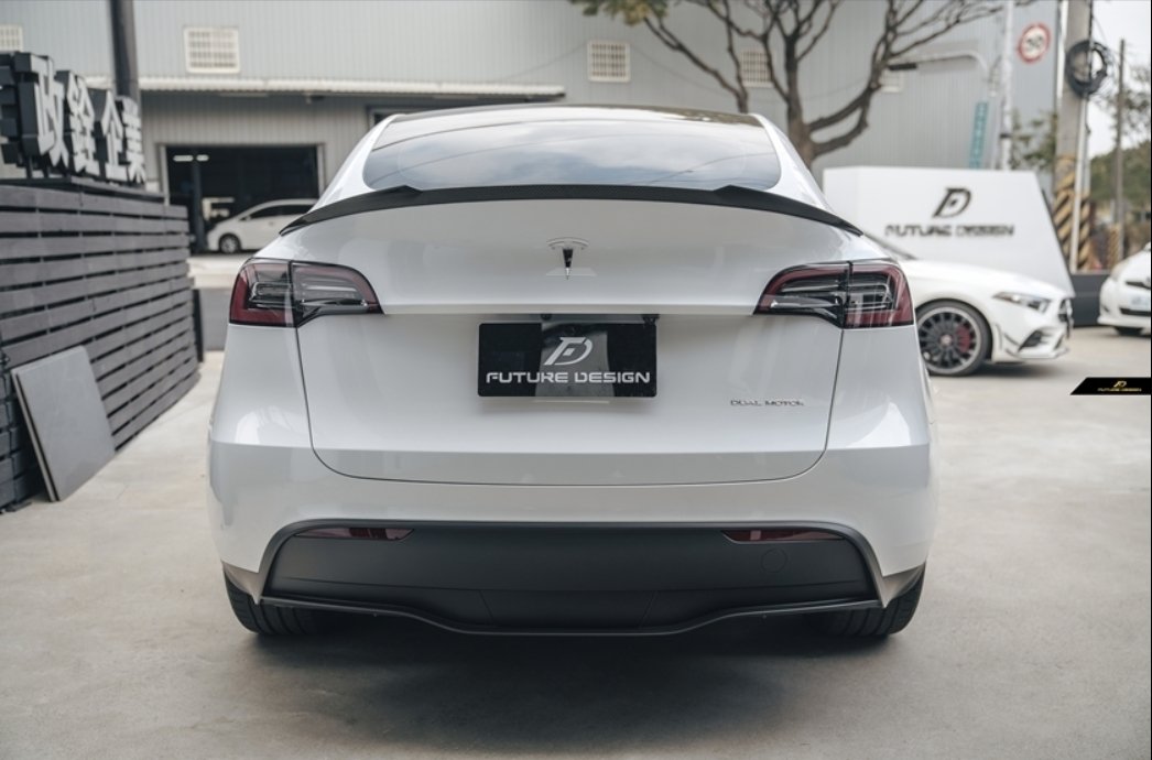 Tesla Model Y Rear Design FUTURE DESIGN - TESLA MODEL Y DRY CARBON FIBRE REAR SPOILER – Aero ...