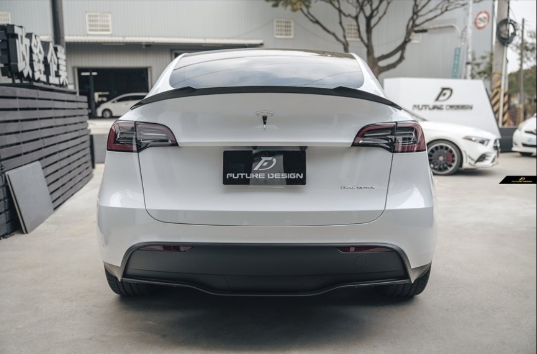 FUTURE DESIGN - TESLA MODEL Y DRY CARBON FIBRE REAR SPOILER - Aero Carbon UK