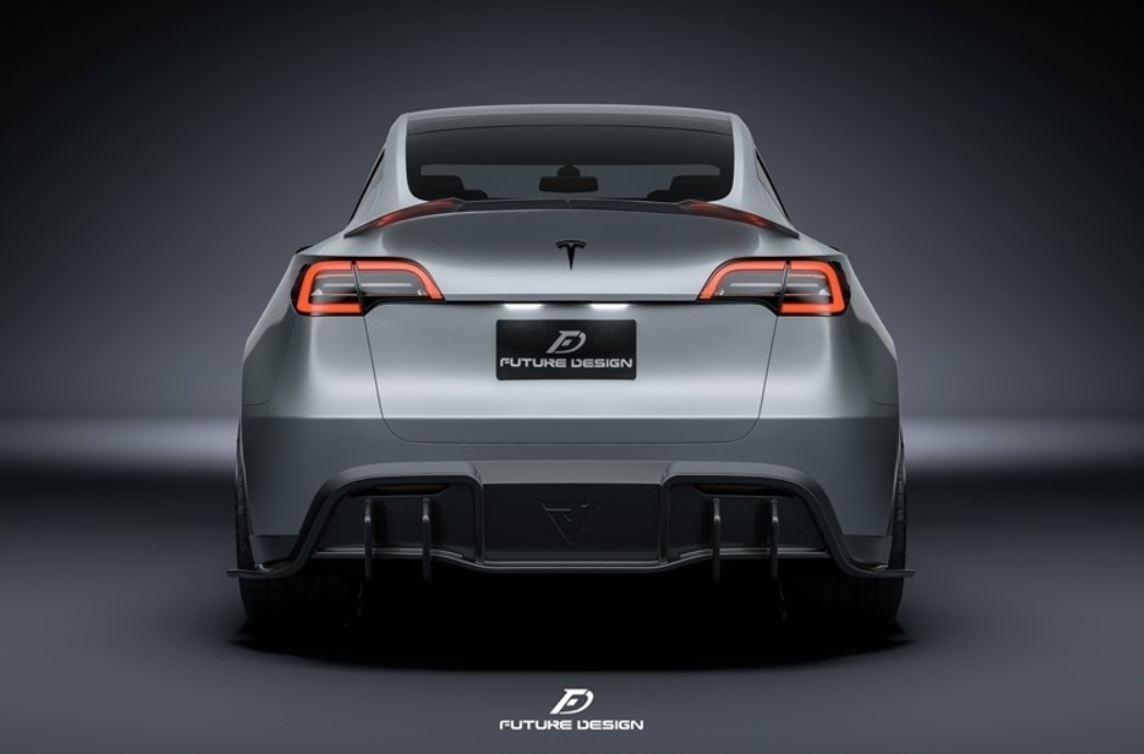 FUTURE DESIGN - TESLA MODEL Y DRY CARBON FIBRE REAR SPOILER - Aero Carbon UK