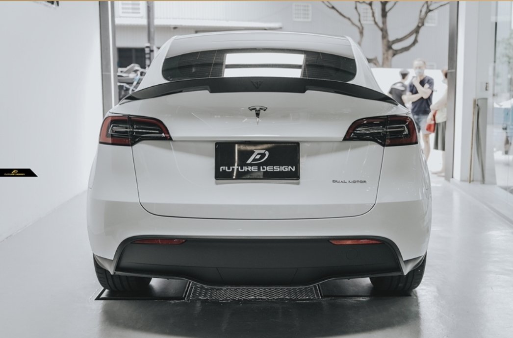 Tesla Model Y Rear Design FUTURE DESIGN - TESLA MODEL Y DRY CARBON FIBRE REAR SPOILER V2 – Aero ...