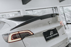 FUTURE DESIGN - TESLA MODEL Y DRY CARBON FIBRE REAR SPOILER V2 - Aero Carbon UK