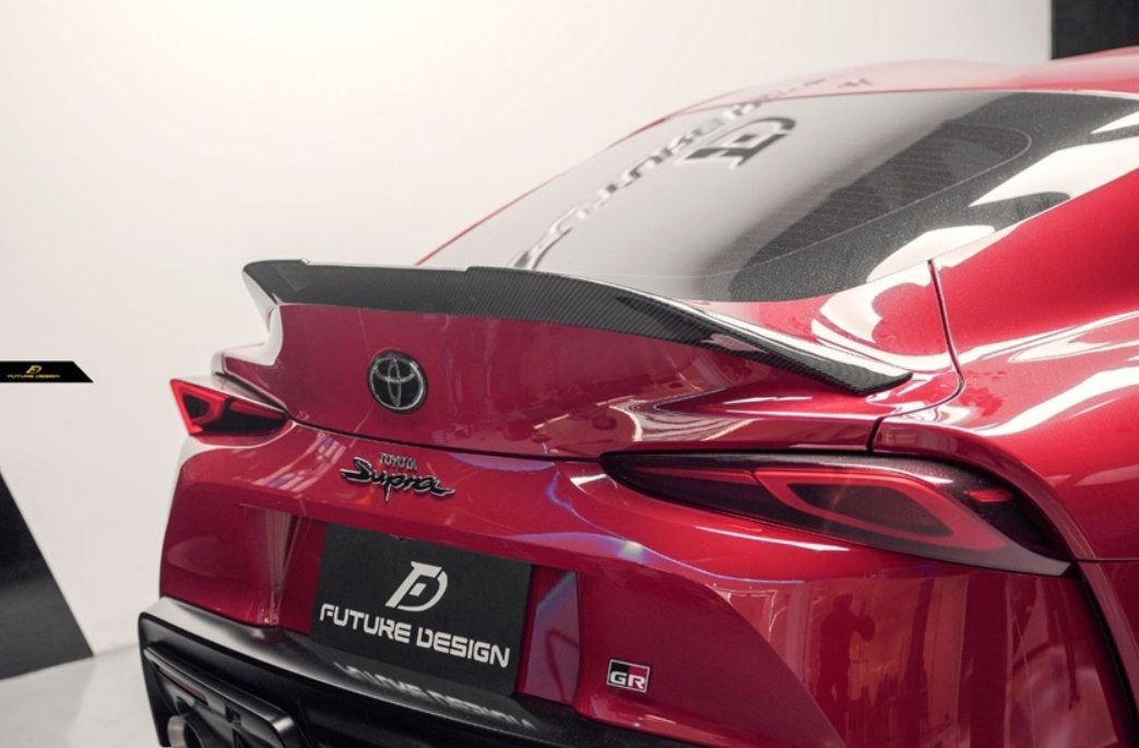 FUTURE DESIGN - TOYOTA GR SUPRA CARBON FIBRE DUCKTAIL SPOILER - Aero Carbon UK