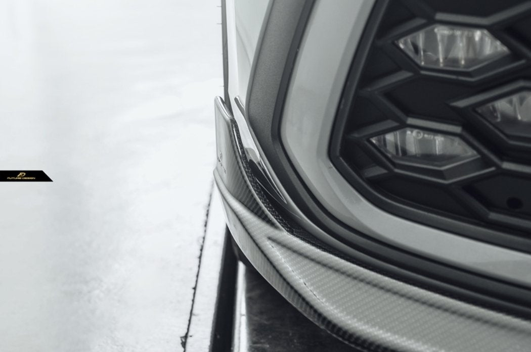 FUTURE DESIGN - VOLKSWAGEN GOLF MK8 GTI / R LINE CARBON FIBRE FRONT LIP - Aero Carbon UK