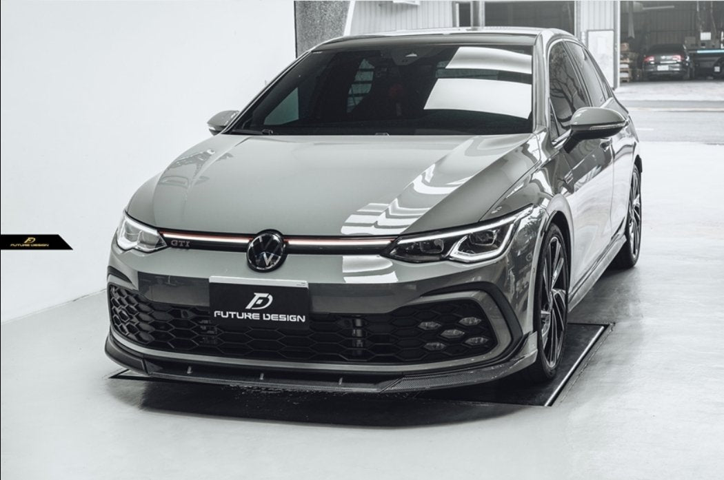 FUTURE DESIGN - VOLKSWAGEN GOLF MK8 GTI / R LINE CARBON FIBRE FRONT LIP - Aero Carbon UK