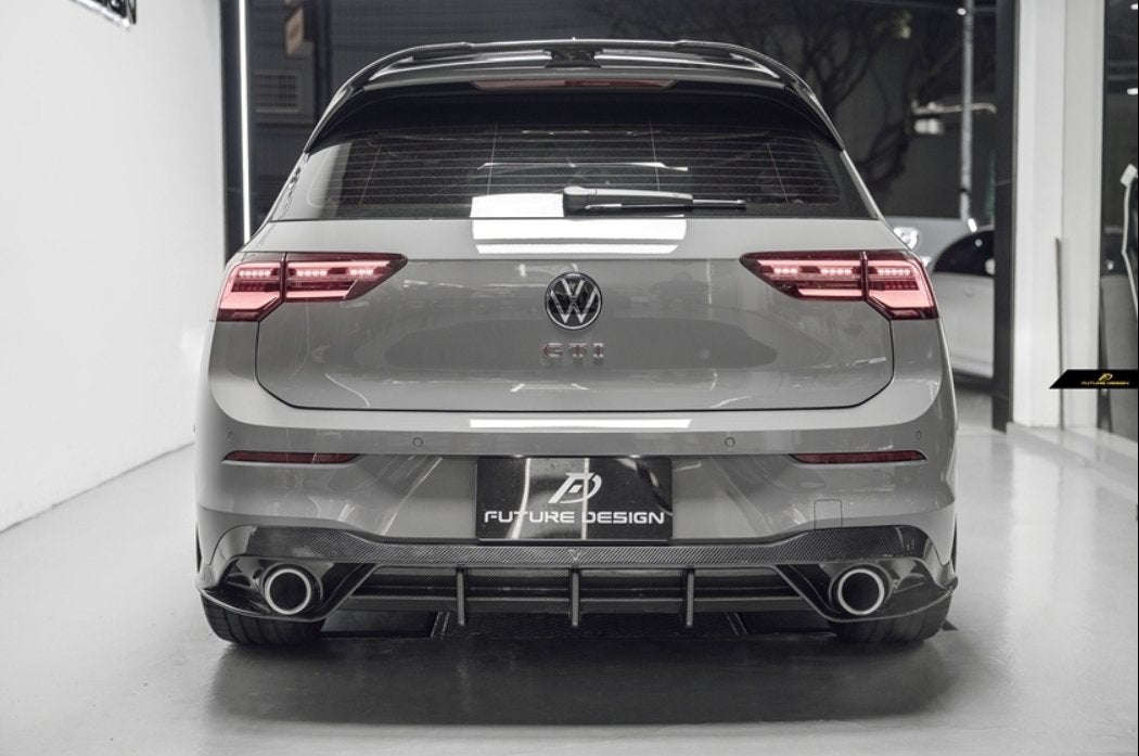 Golf R Mk8 Rear FUTURE DESIGN - VOLKSWAGEN GOLF MK8 GTI / R LINE CARBON FIBRE REAR DIF ...
