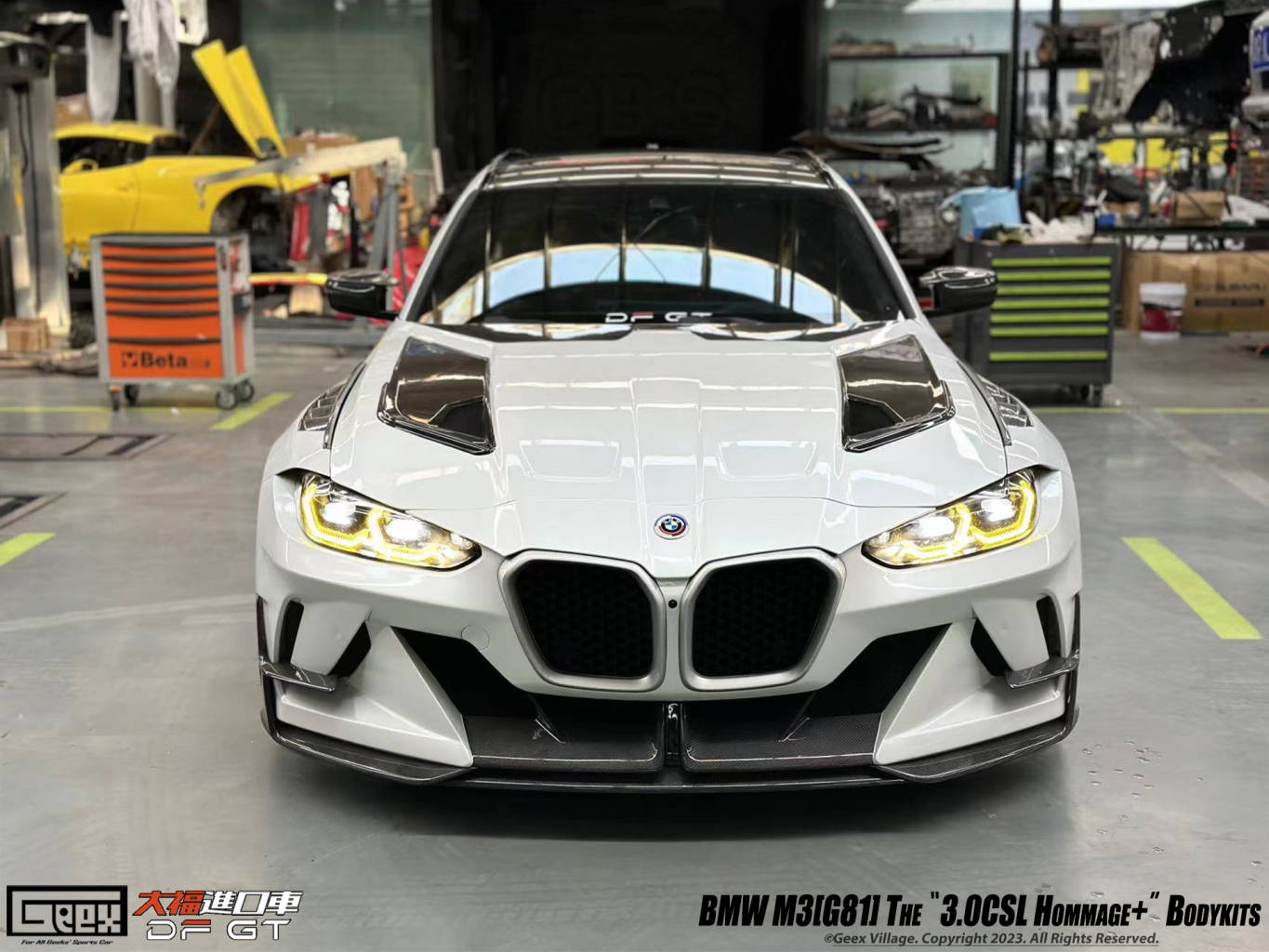 GEEX - BMW M3 G80 G81 / M4 G82 3.0 CSL HOMMAGE CONVERSION FRONT BUMPER AND FENDER KIT - Aero Carbon UK