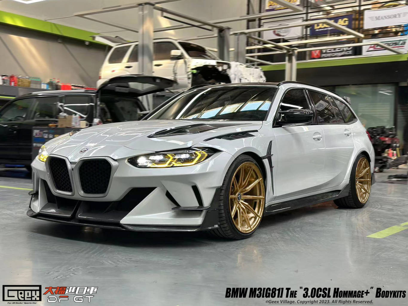 GEEX - BMW M3 G80 G81 / M4 G82 3.0 CSL HOMMAGE CONVERSION FRONT BUMPER AND FENDER KIT - Aero Carbon UK