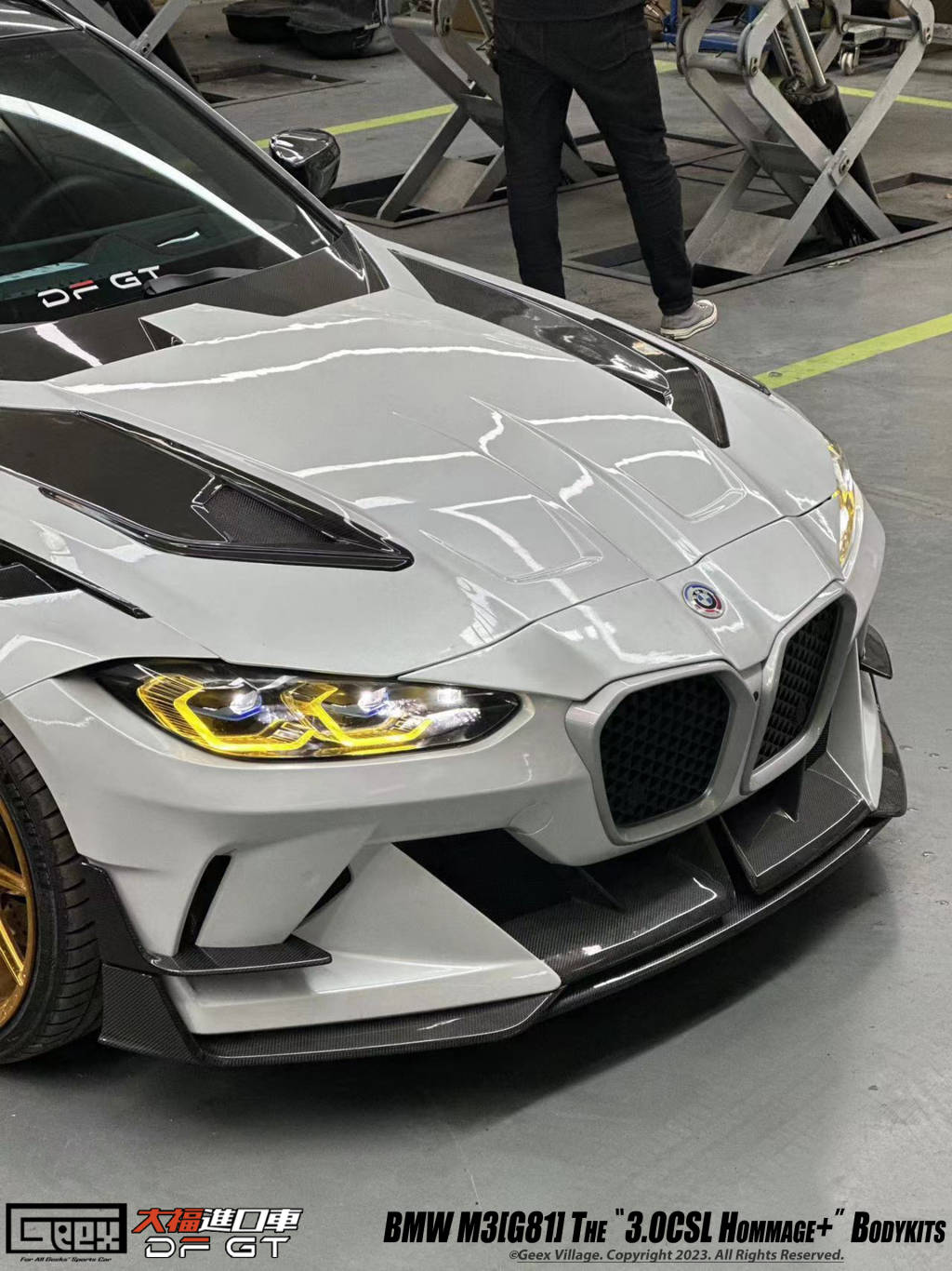 GEEX - BMW M3 G80 G81 / M4 G82 3.0 CSL HOMMAGE CONVERSION FRONT BUMPER AND FENDER KIT - Aero Carbon UK