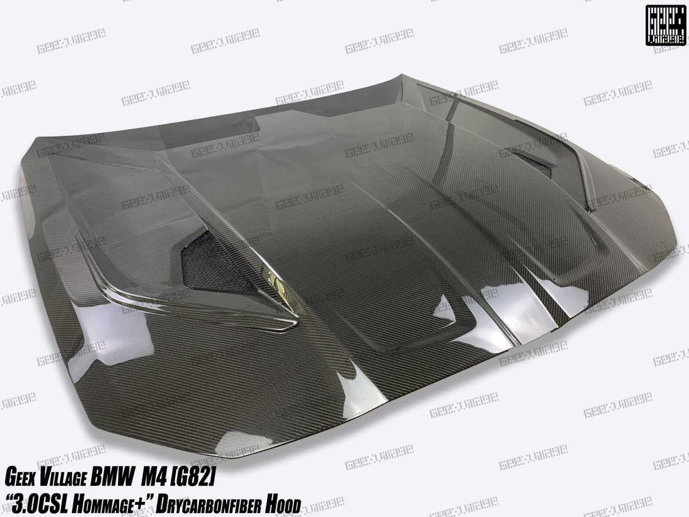 GEEX - BMW M3 G80 G81 / M4 G82 DRY CARBON FIBRE FRONT HOOD BONNET "3.0 CSL" - Aero Carbon UK