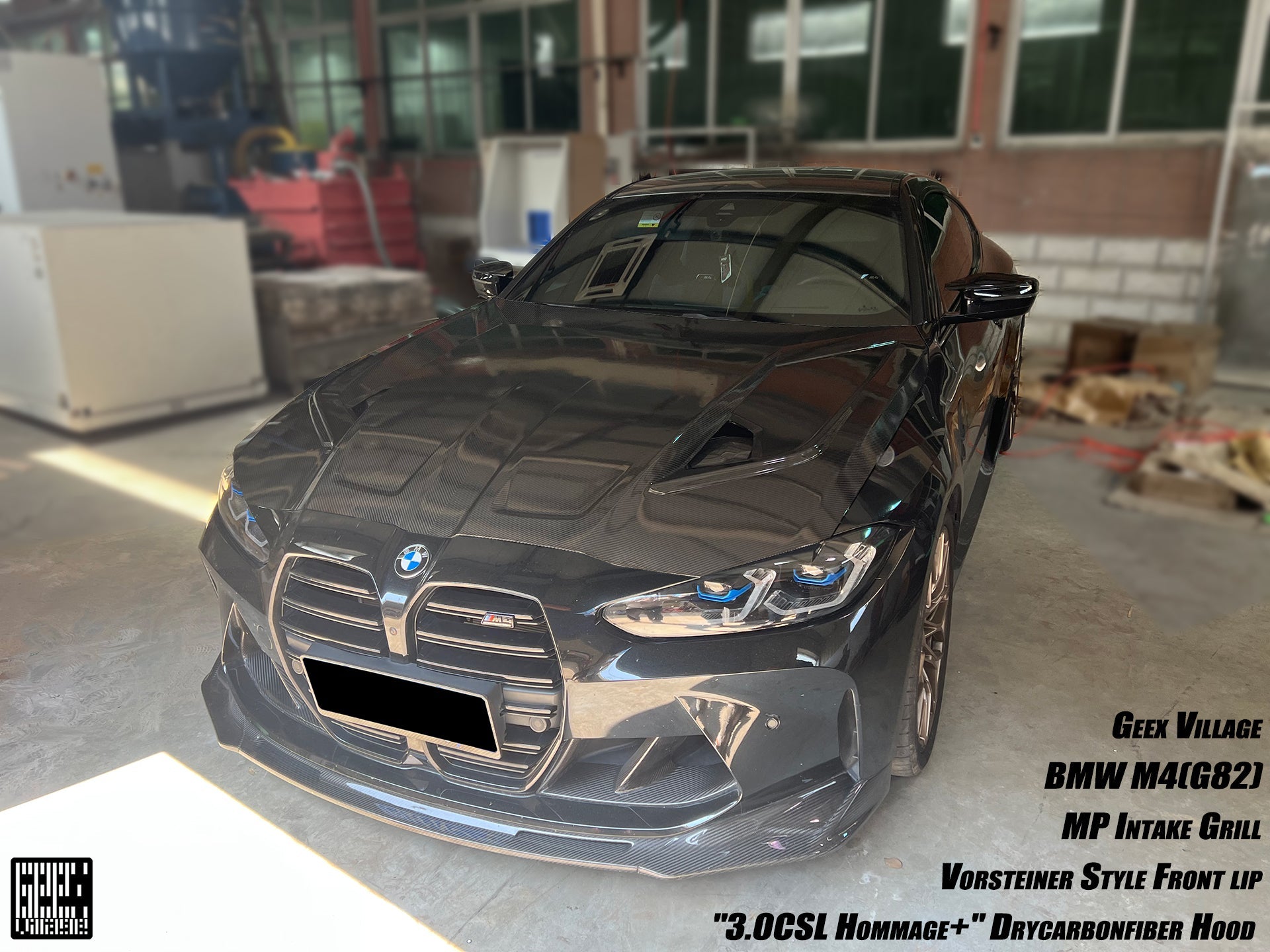 GEEX - BMW M3 G80 G81 / M4 G82 DRY CARBON FIBRE FRONT HOOD BONNET "3.0 CSL" - Aero Carbon UK