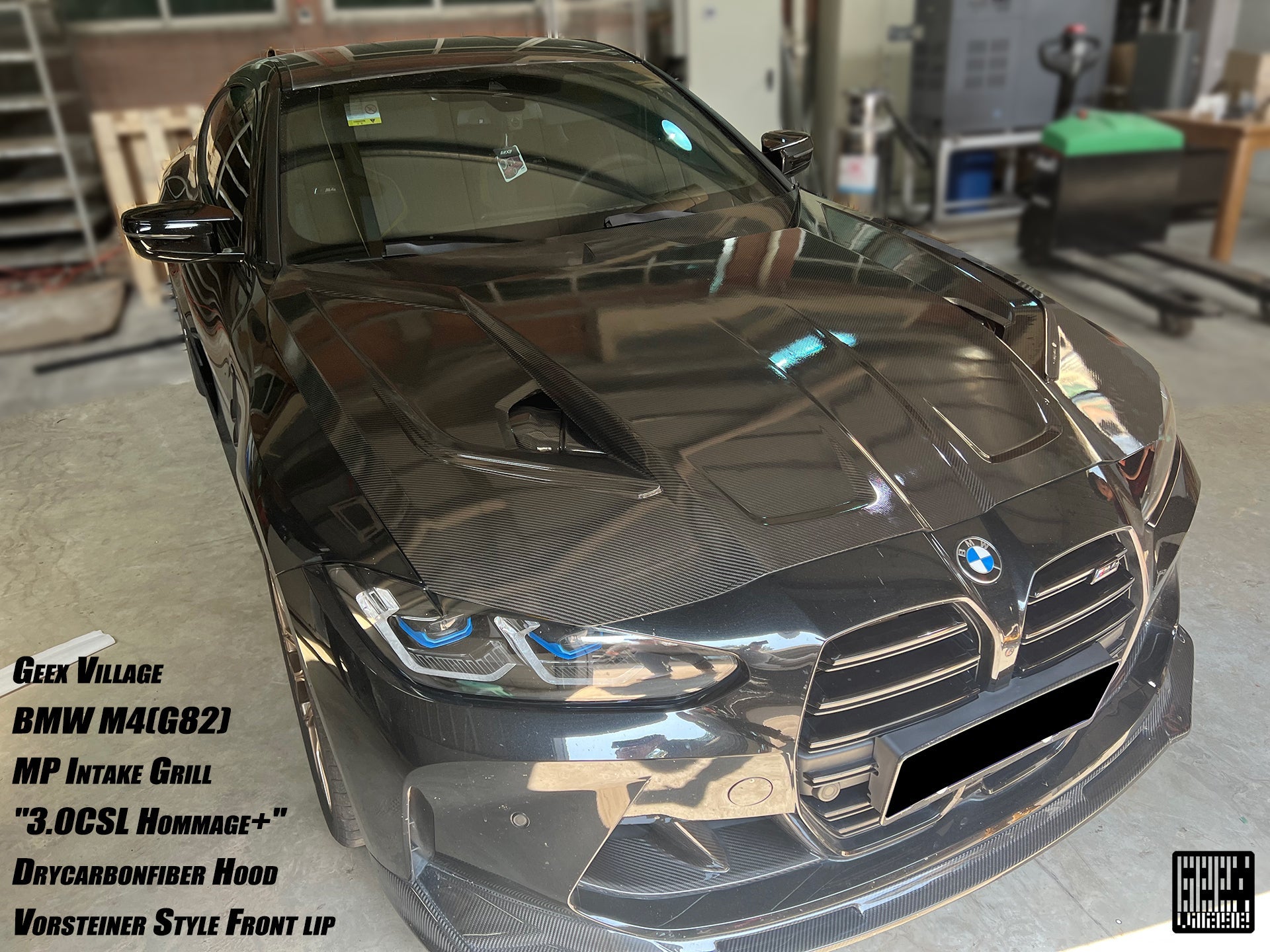 GEEX - BMW M3 G80 G81 / M4 G82 DRY CARBON FIBRE FRONT HOOD BONNET "3.0 CSL" - Aero Carbon UK