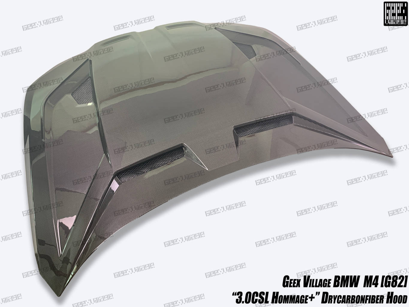 GEEX - BMW M3 G80 G81 / M4 G82 DRY CARBON FIBRE FRONT HOOD BONNET "3.0 CSL" - Aero Carbon UK