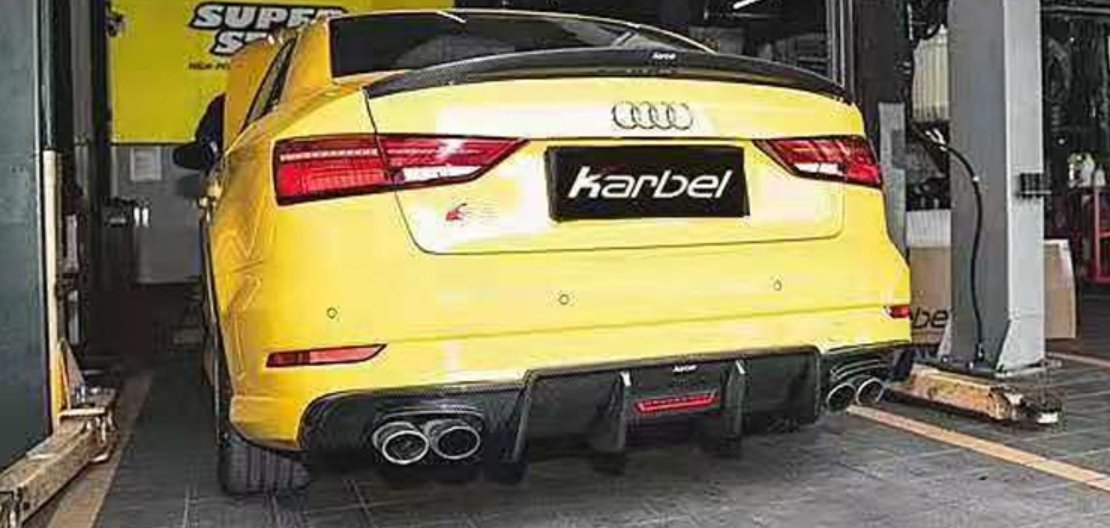 KARBEL - AUDI A3 S-LINE / S3 8V CARBON FIBRE DIFFUSER - Aero Carbon UK