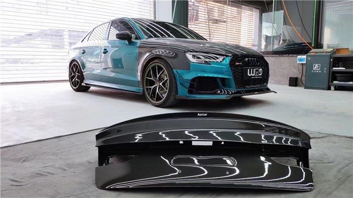 KARBEL - AUDI A3 / S3 / RS3 8V CARBON FIBRE DUCKTAIL REAR TRUNK LID - Aero Carbon UK