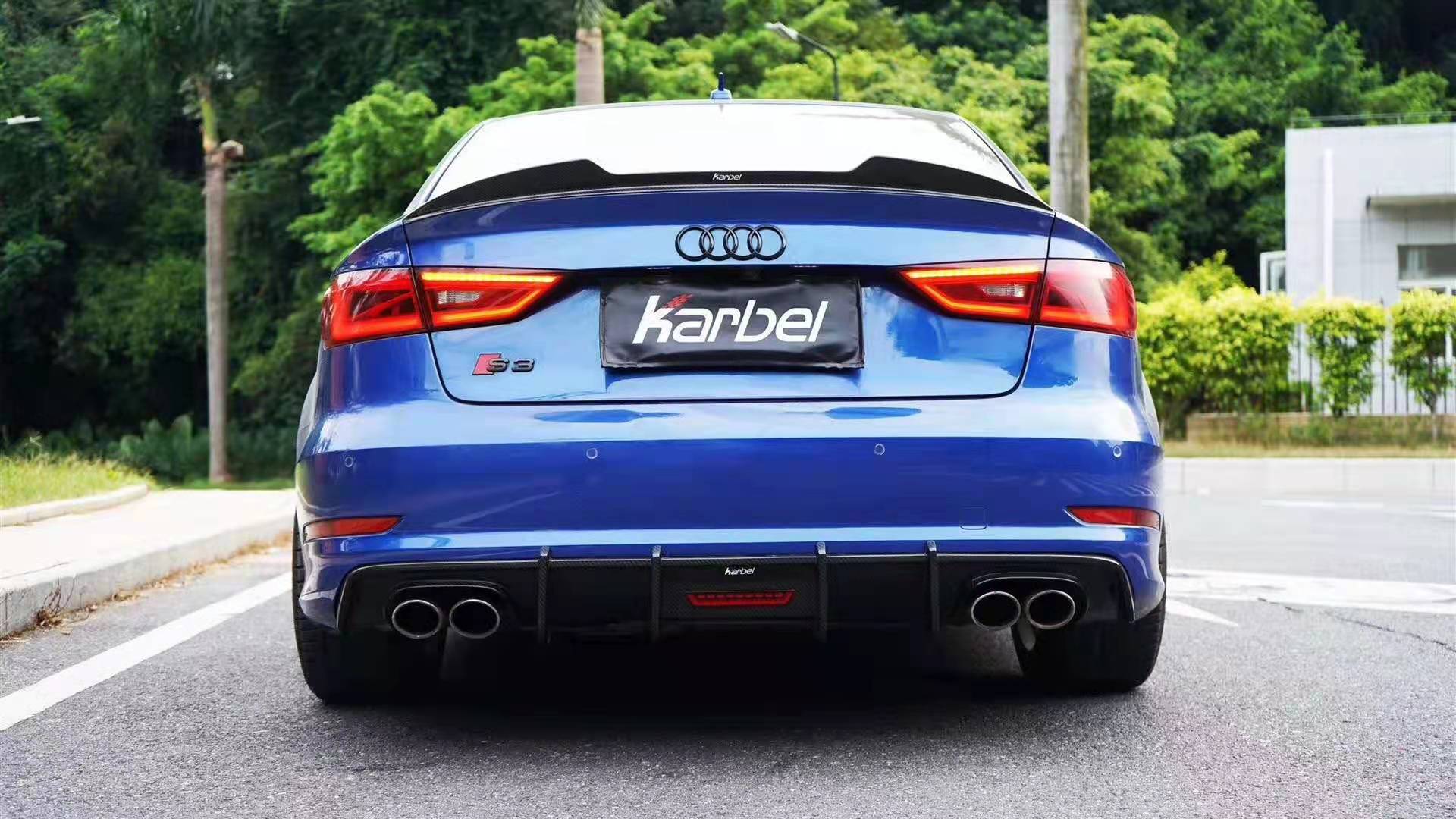 KARBEL - AUDI A3 / S3 / RS3 8V CARBON FIBRE REAR SPOILER V2 - Aero Carbon UK