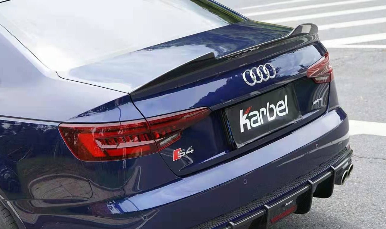 KARBEL - AUDI A4 S LINE / S4 B9 B9.5 CARBON FIBRE REAR SPOILER - Aero Carbon UK