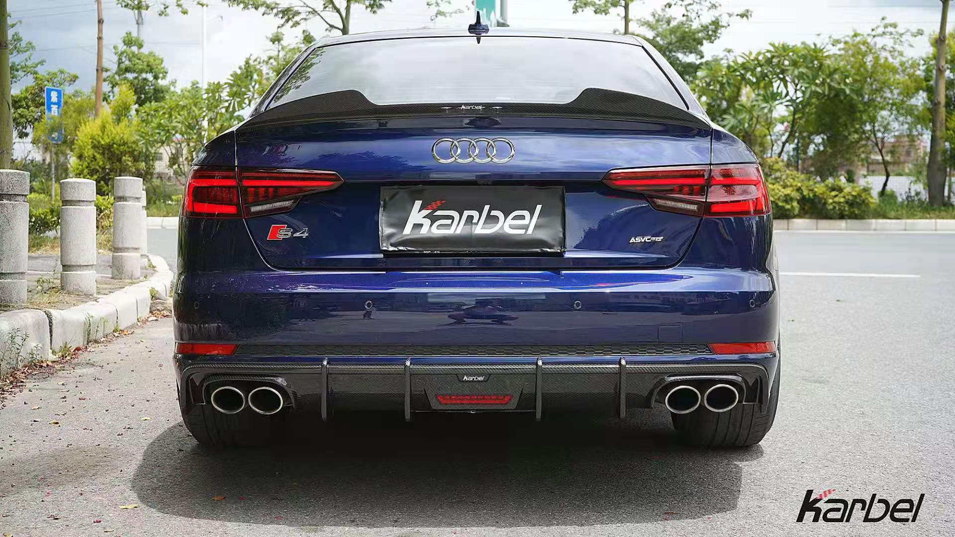 KARBEL - AUDI A4 S LINE / S4 B9 B9.5 CARBON FIBRE REAR SPOILER - Aero Carbon UK