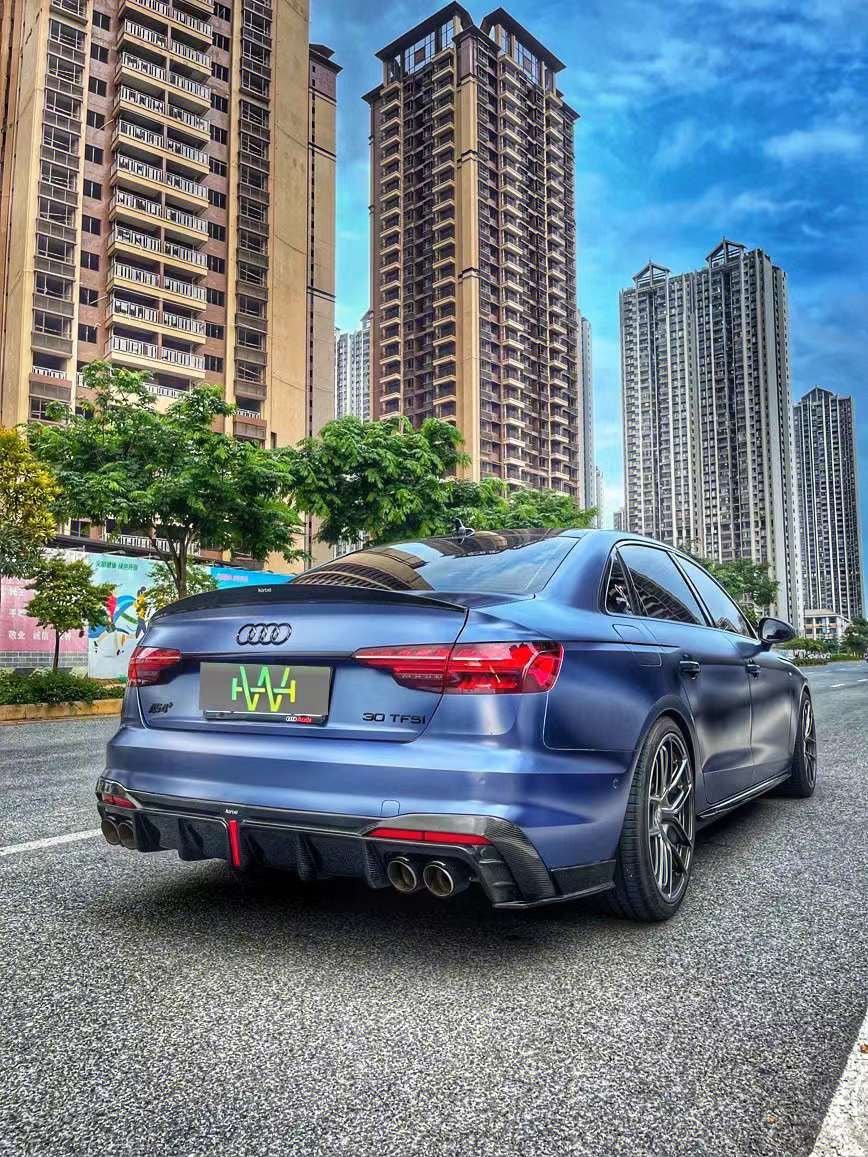 KARBEL - AUDI A4 S LINE / S4 B9 B9.5 CARBON FIBRE REAR SPOILER V2 - Aero Carbon UK