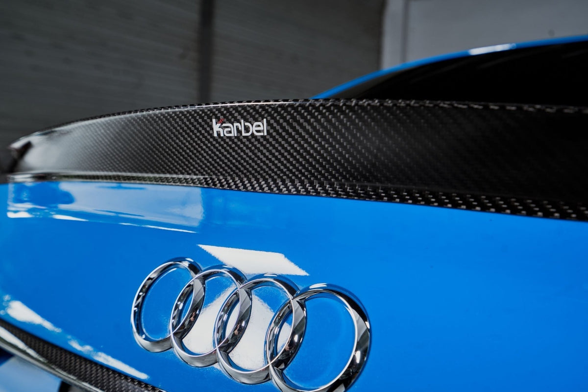 KARBEL - AUDI A4 S LINE / S4 B9 B9.5 CARBON FIBRE REAR SPOILER V2 - Aero Carbon UK