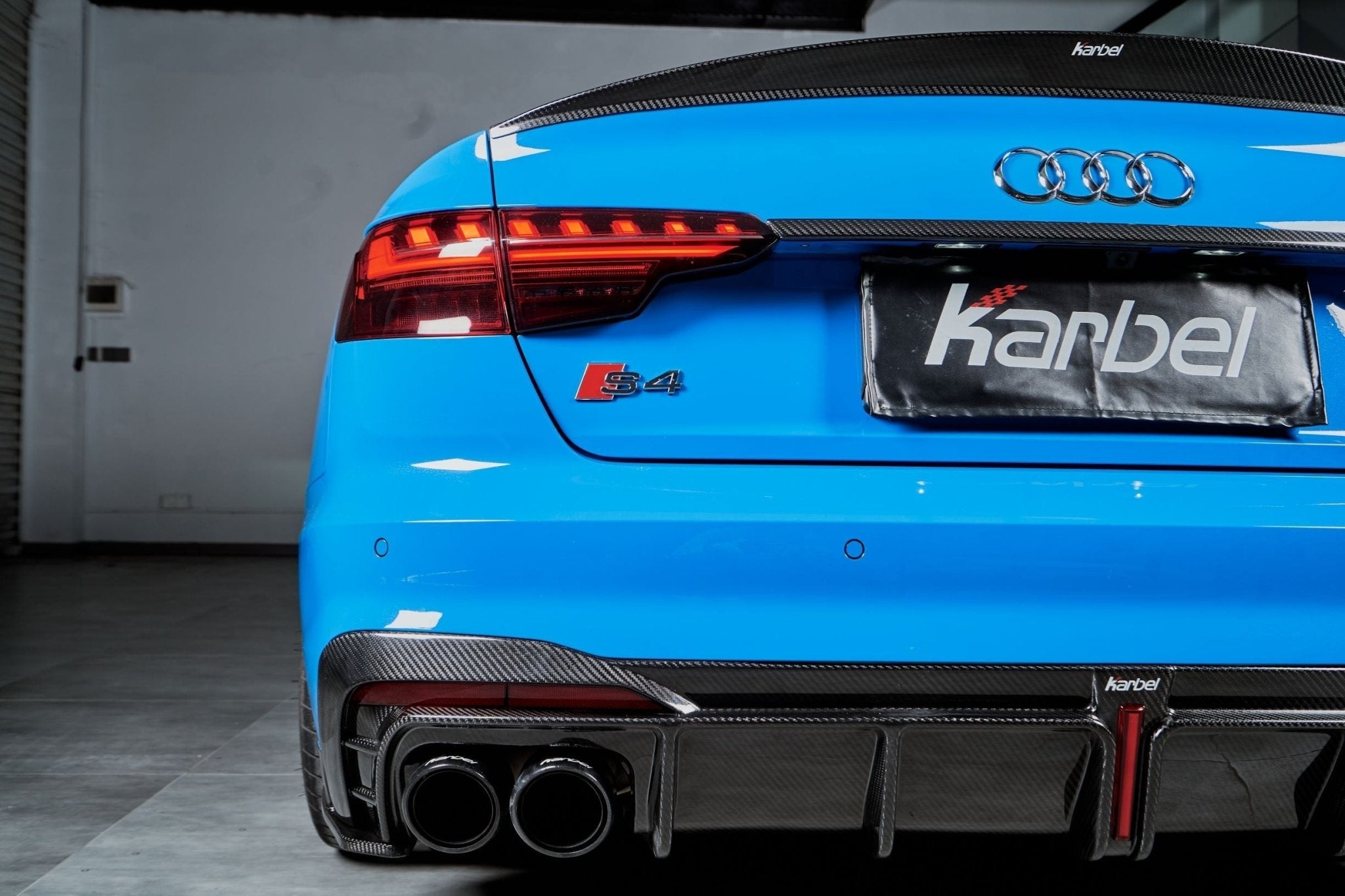 KARBEL - AUDI A4 S LINE / S4 B9 B9.5 CARBON FIBRE REAR SPOILER V2 - Aero Carbon UK