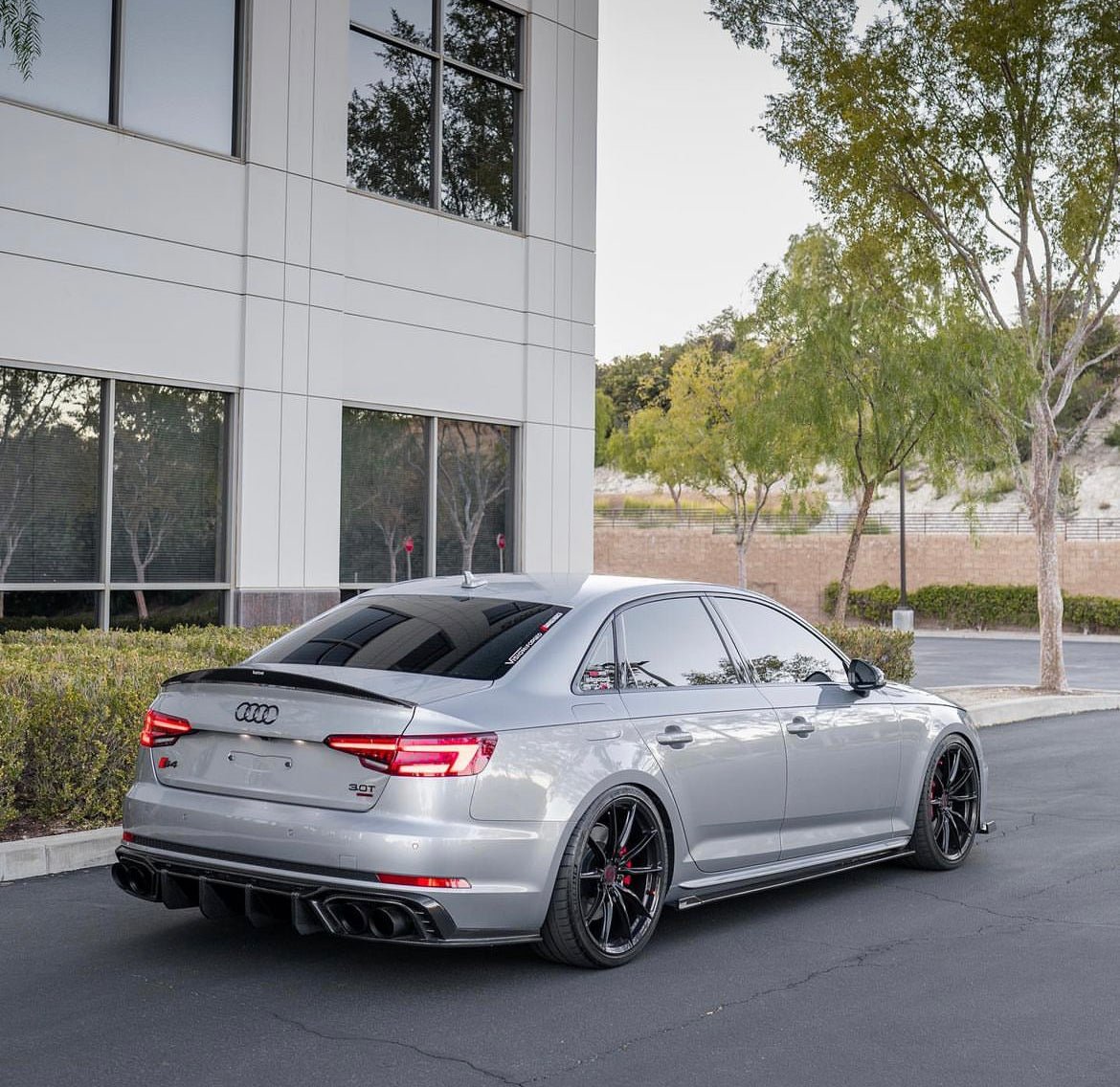KARBEL - AUDI A4 S LINE / S4 B9 B9.5 CARBON FIBRE REAR SPOILER V2 - Aero Carbon UK