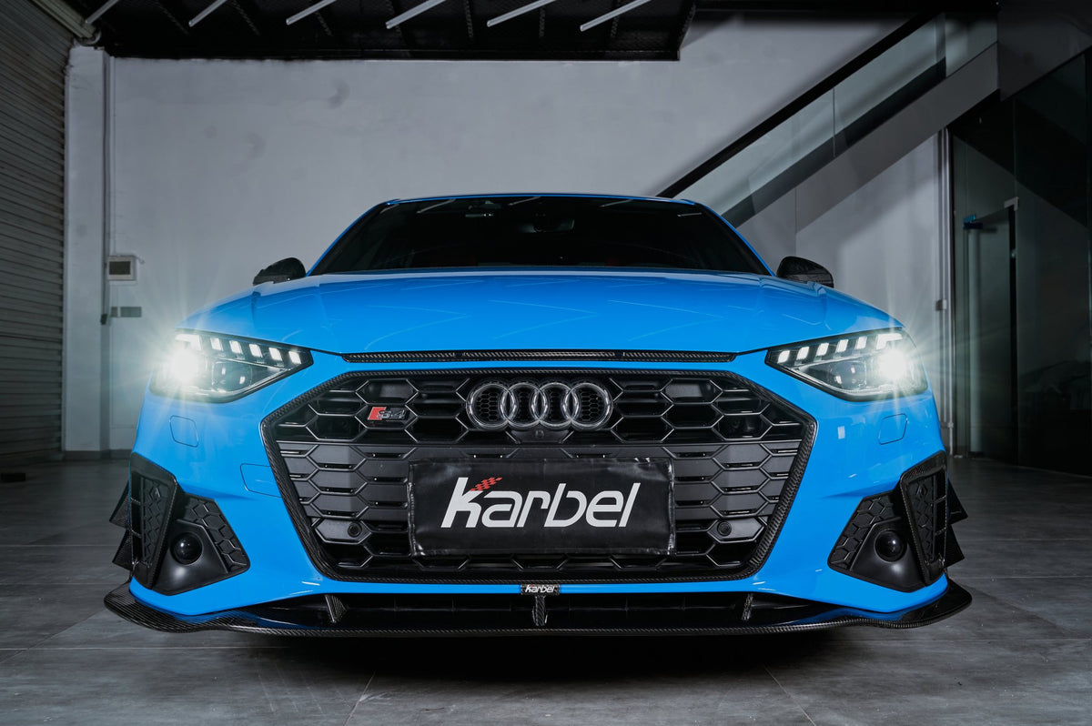 KARBEL - AUDI A4 S LINE / S4 B9.5 CARBON FIBRE FRONT BUMPER TRIM - Aero Carbon UK