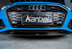 KARBEL - AUDI A4 S LINE / S4 B9.5 CARBON FIBRE FRONT LIP V1 - Aero Carbon UK