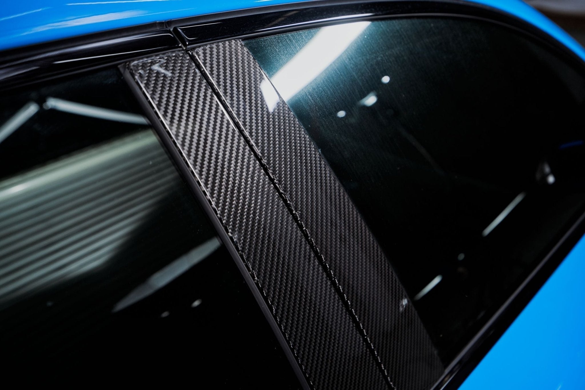 KARBEL - AUDI A4 S LINE / S4 B9.5 CARBON FIBRE WINDOW PILLAR PANEL TRIM - Aero Carbon UK