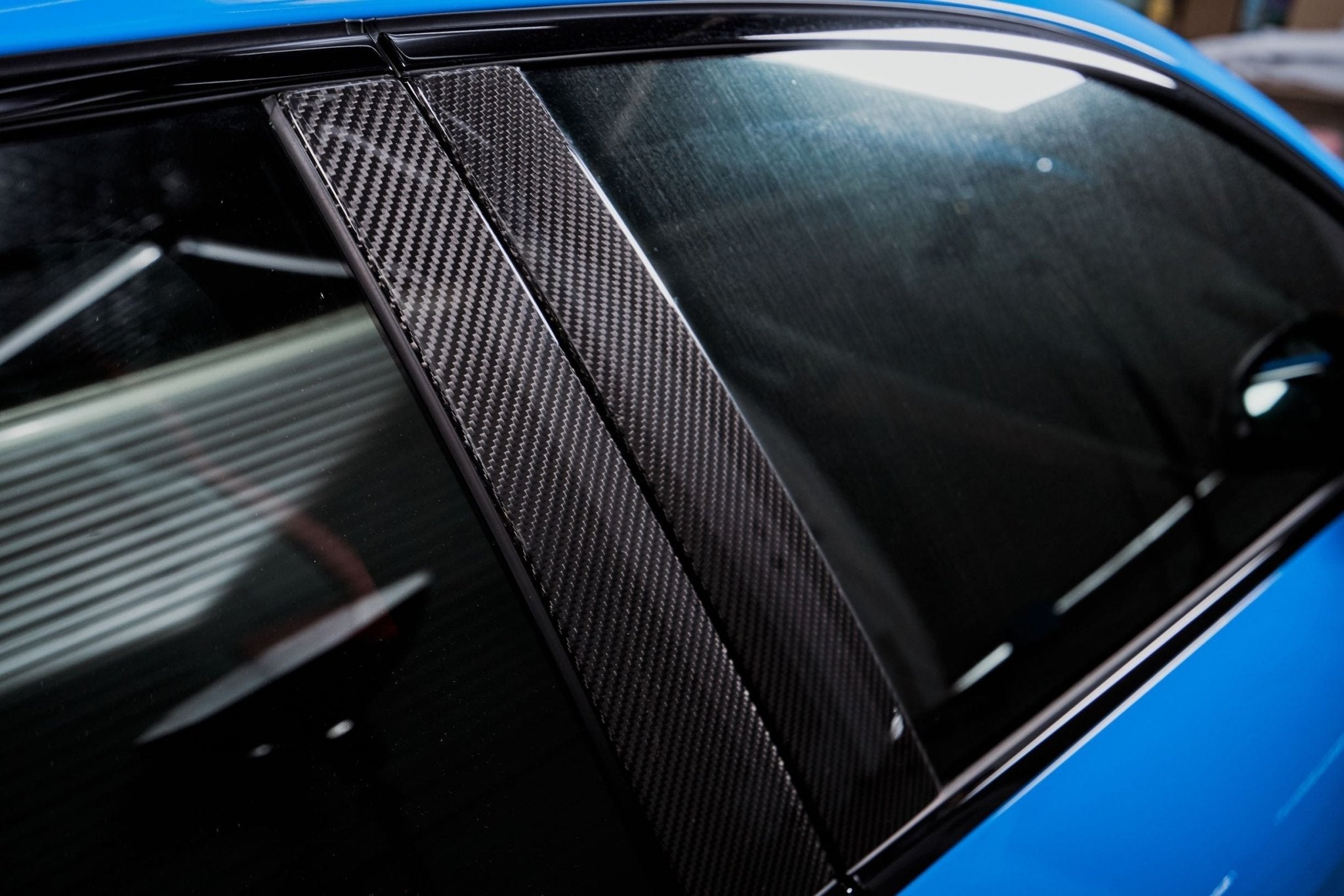 KARBEL - AUDI A4 S LINE / S4 B9.5 CARBON FIBRE WINDOW PILLAR PANEL TRIM - Aero Carbon UK