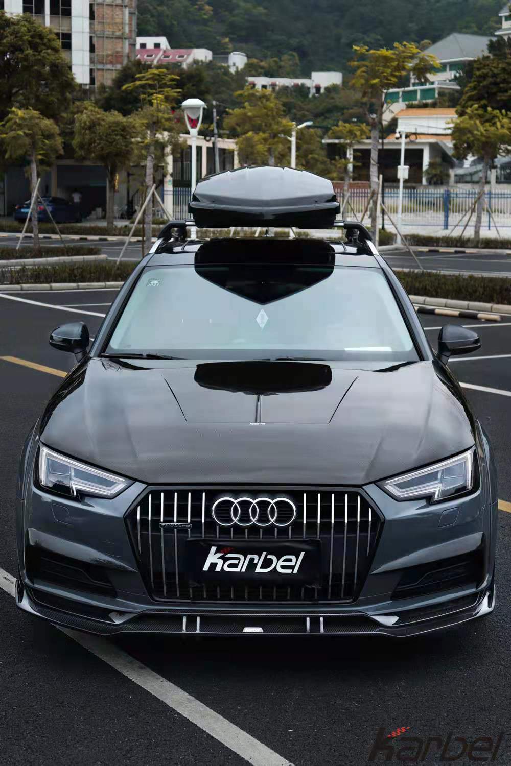 KARBEL - AUDI A4 / S4 / RS4 B9 B9.5 CARBON FIBRE HOOD / BONNET V1 - Aero Carbon UK