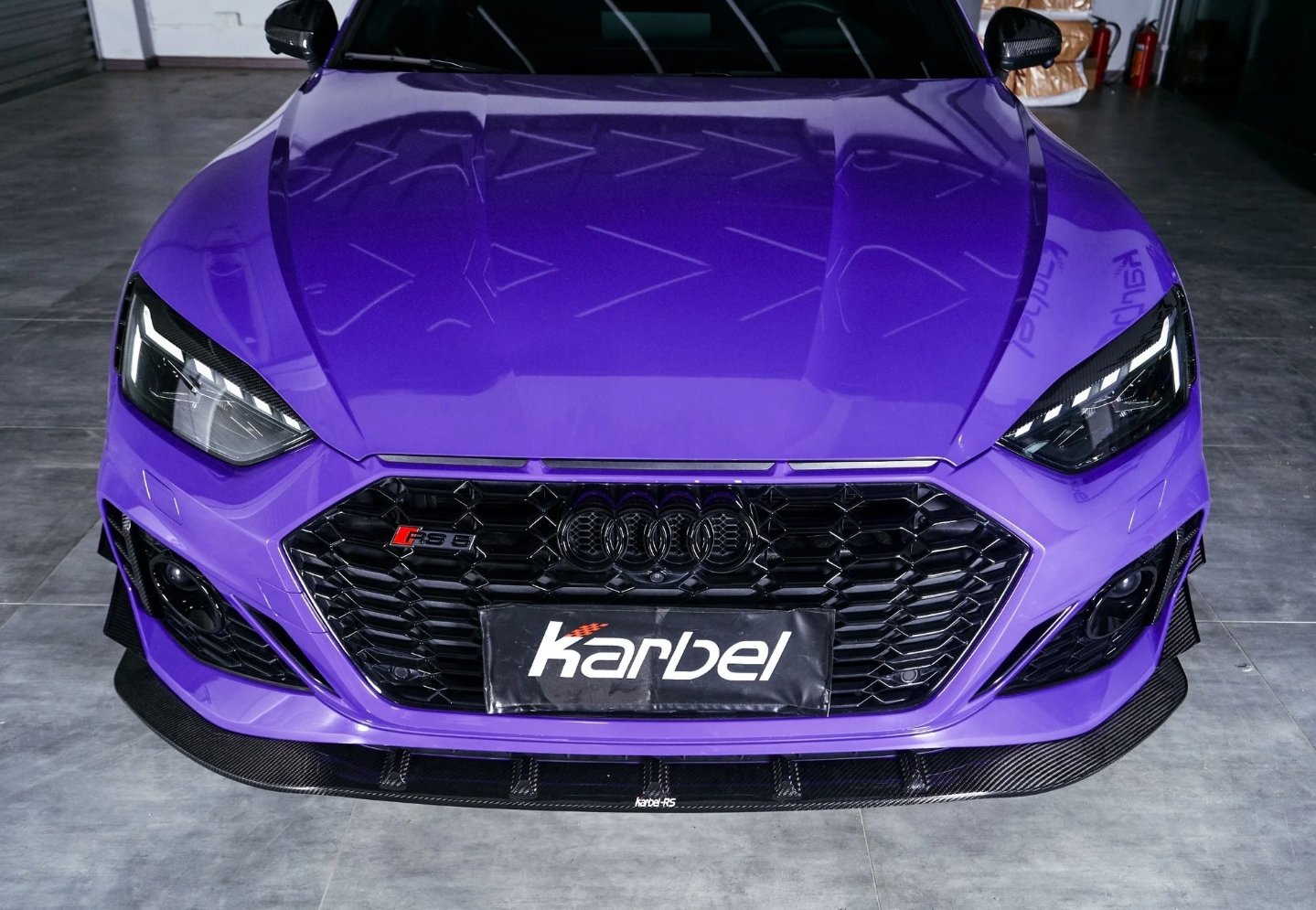 KARBEL - AUDI RS5 B9.5 2020+ DRY CARBON FRONT LIP - Aero Carbon UK