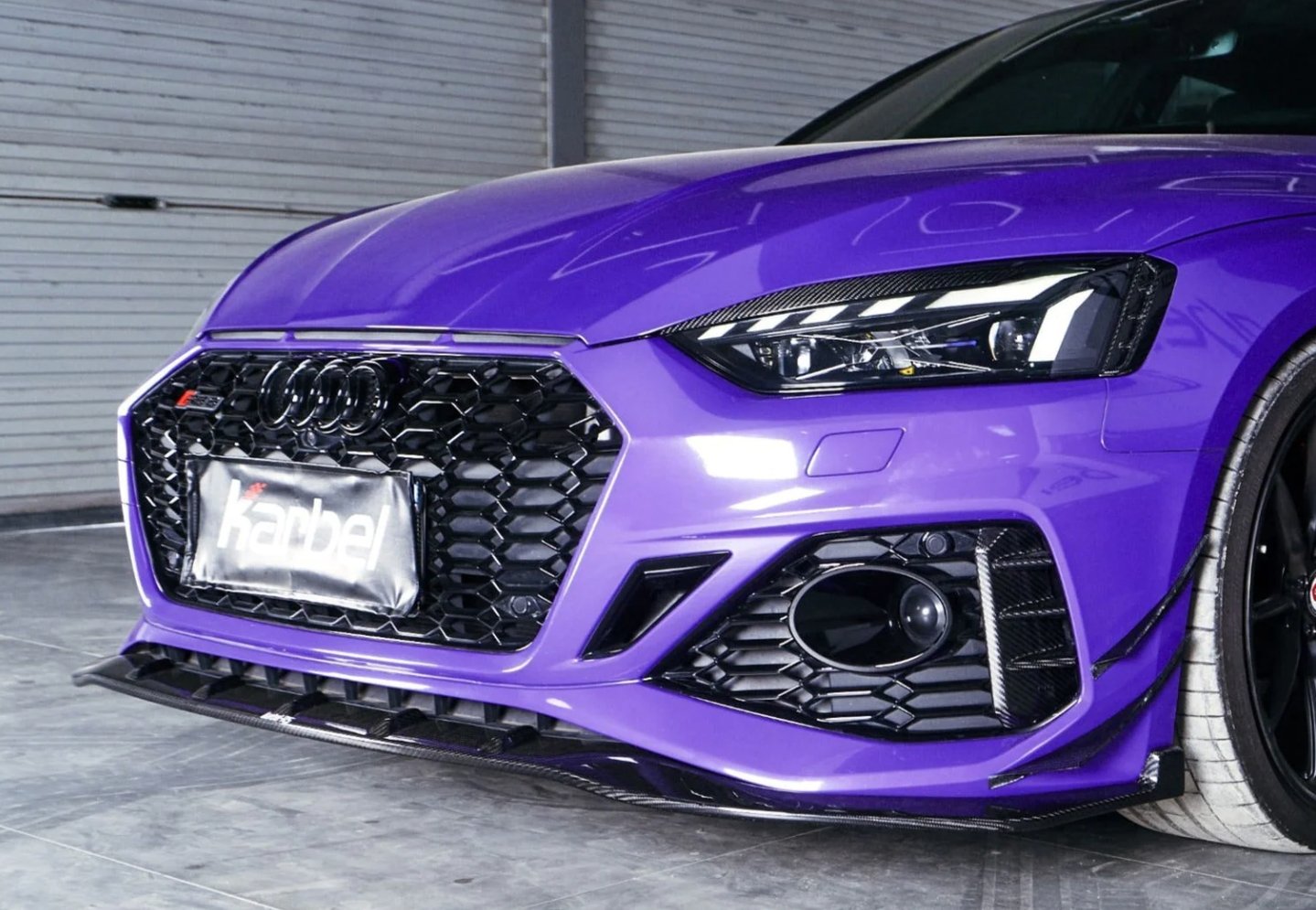 KARBEL - AUDI RS5 B9.5 2020+ DRY CARBON FRONT LIP - Aero Carbon UK