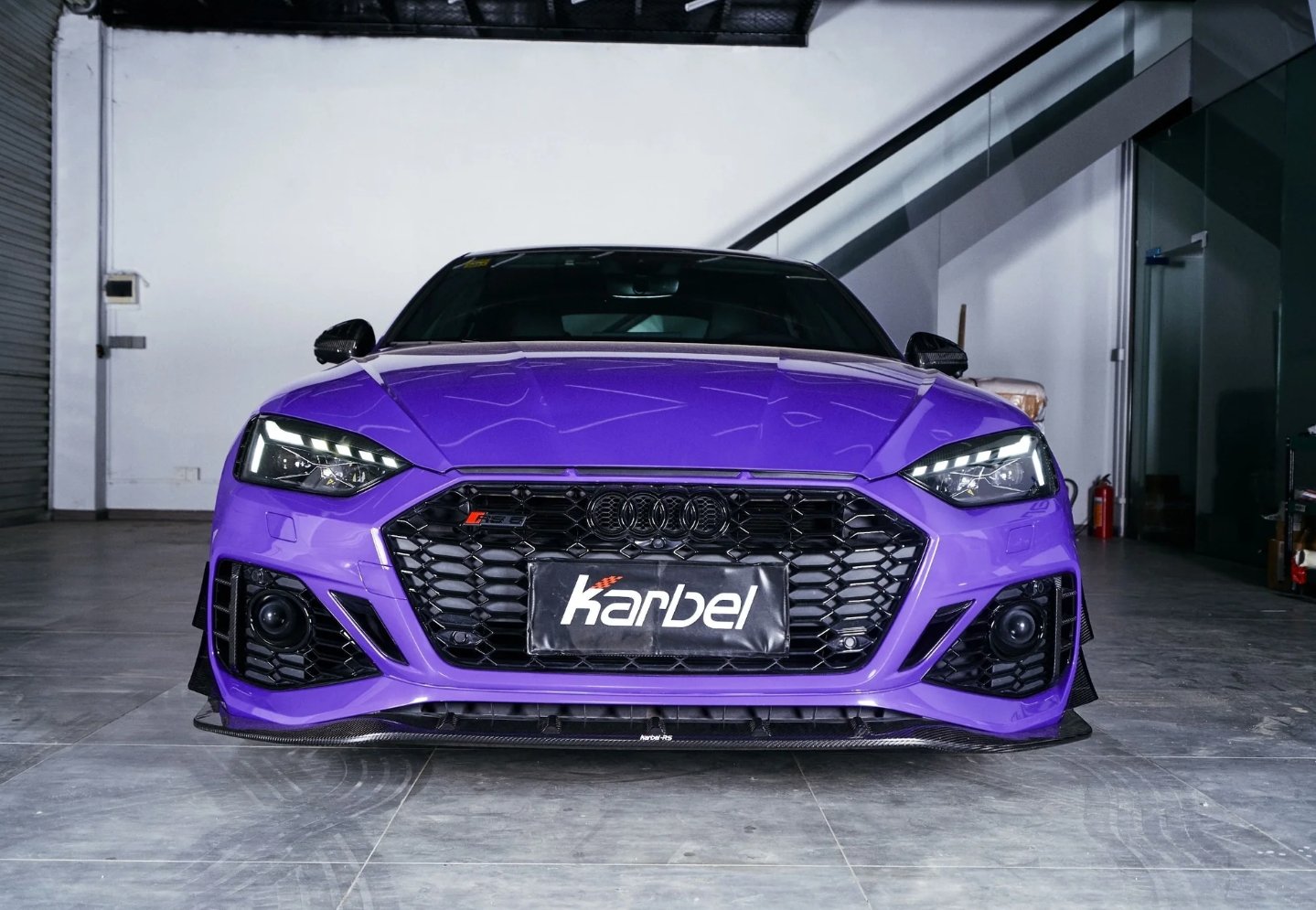 KARBEL - AUDI RS5 B9.5 2020+ DRY CARBON FRONT LIP - Aero Carbon UK