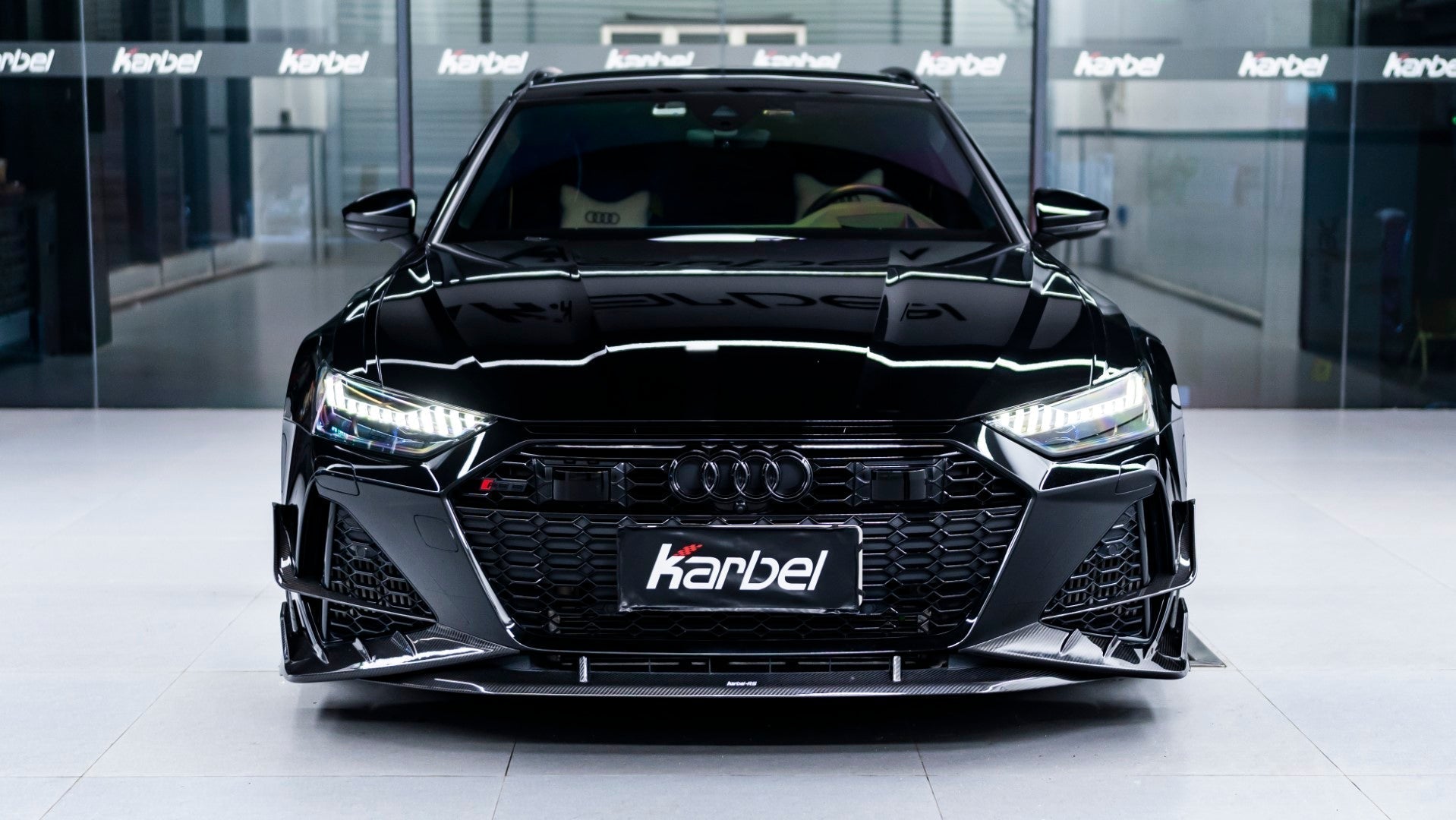 KARBEL - AUDI RS6 RS7 C8 DRY CARBON FIBRE FRONT LIP - Aero Carbon UK