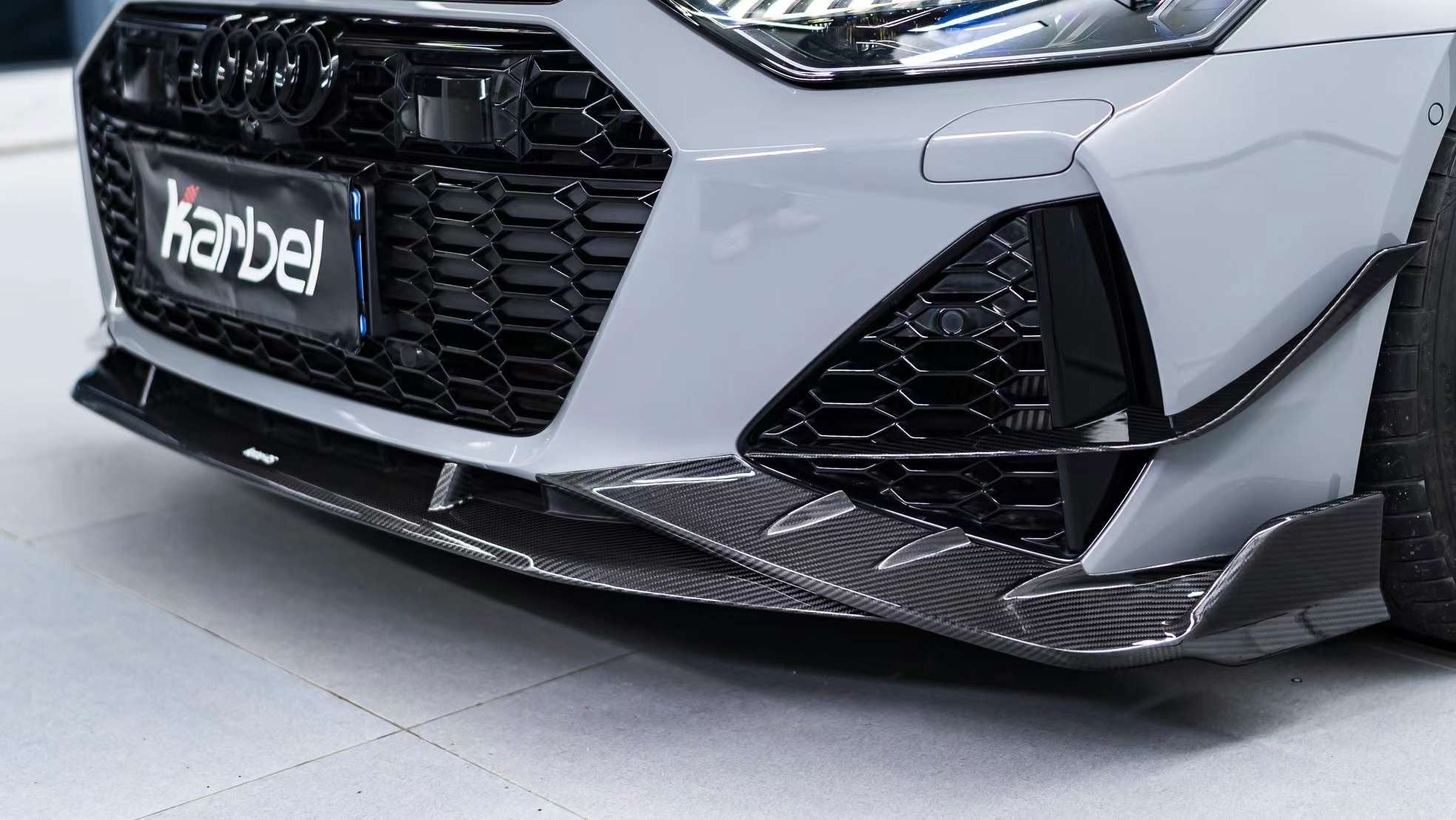 KARBEL - AUDI RS6 RS7 C8 DRY CARBON FIBRE FRONT LIP - Aero Carbon UK