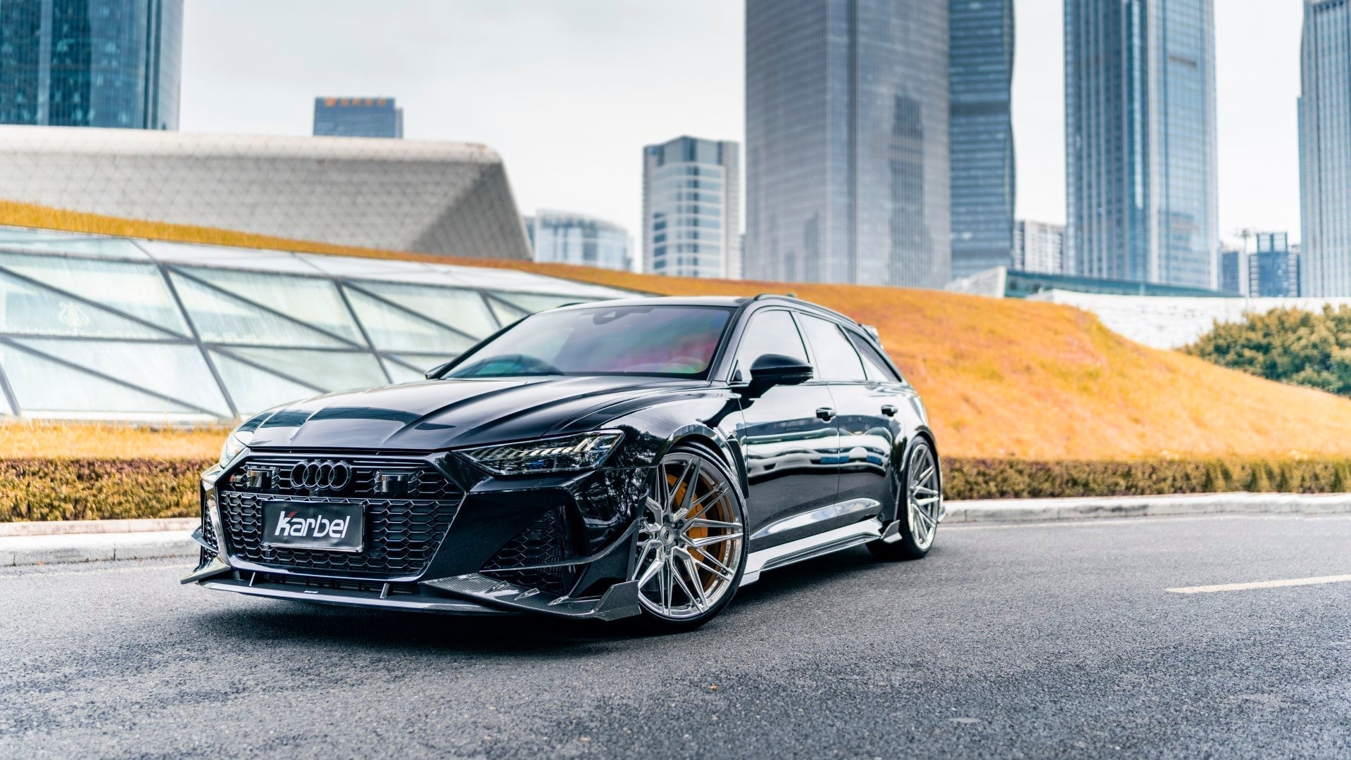 KARBEL - AUDI RS6 RS7 C8 DRY CARBON FIBRE SIDE SKIRTS - Aero Carbon UK